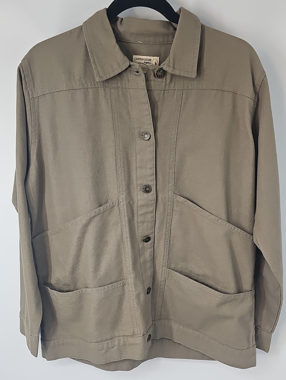 CMC Chore Coat 4 Front Patch Pockets Lightweight Boxy Jacket Barley Color Sz:M